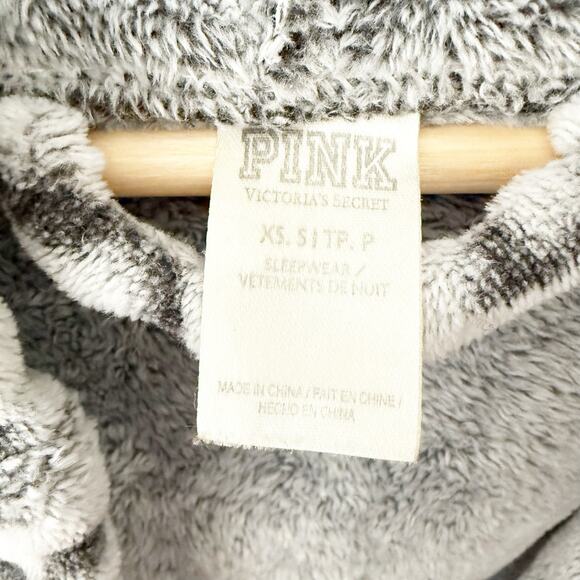 PINK x VICTORIA'S SECRET | Snow Leopard Pint Bath Robe Dressing Gown | XS/Small - Picture 5 of 8